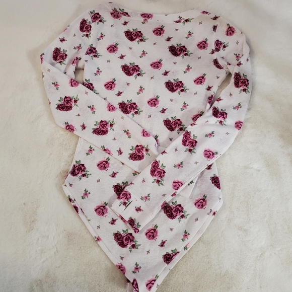 New Free People Intimately Dylan Thermal Floral Printed Bodysuit Size XS - Picture 4 of 13